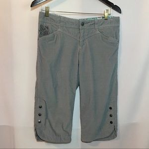 Gray corduroy Athleta crops size 4